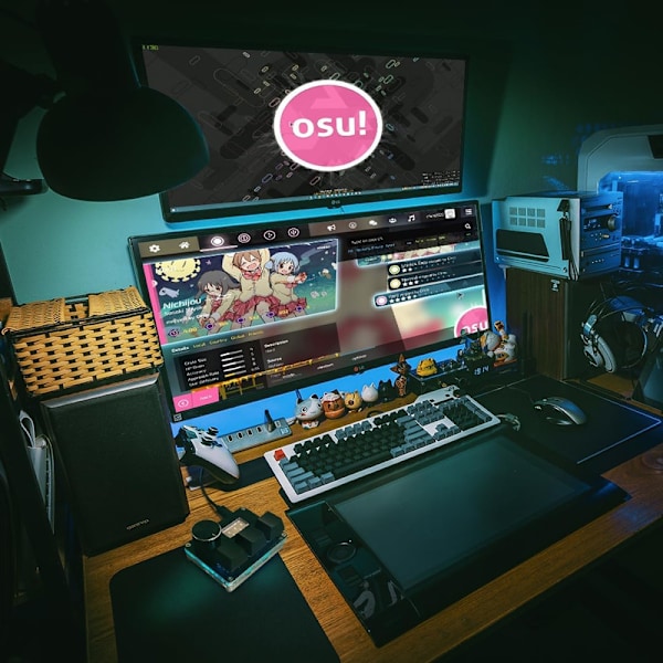 OSU O3C Rapid Trigger Hall Switchar magnetiskt linjärt tangentbord med ratt och skärm Black#1