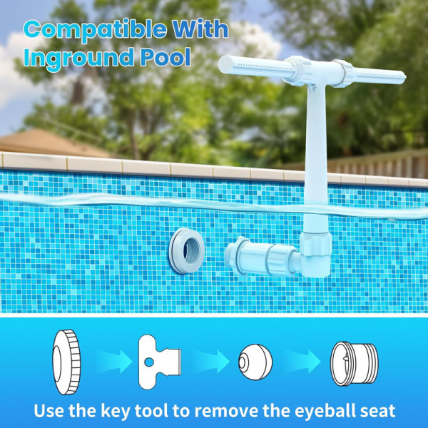 Poolspringvand til Overjordiske & Nedgravede Pools, Dobbelt Sprøjt Vandfaldsspringvand 2PCS