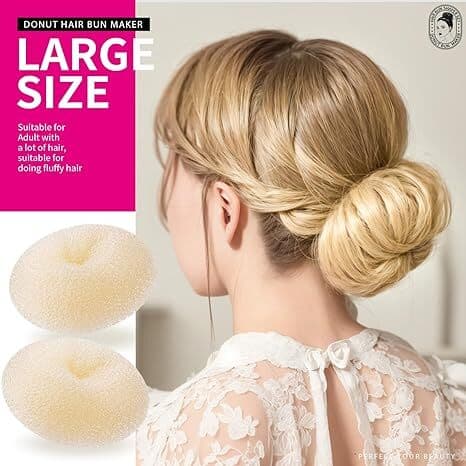 Hår Donuts til Buns, Ballet Bun Maker til Børn, 7 stk. beige