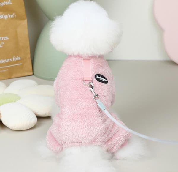 Hundpyjamas för Små Hundar Vinter Hundtröja pink 2XL