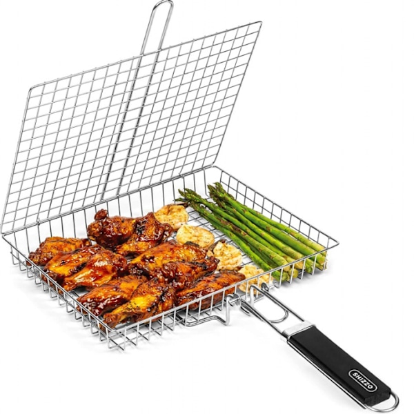 Grillkurv, Stor Brettbar Grillkurv, Grillkurv i Rustfritt Stål