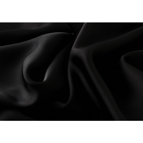 2 stk. Satin skjørt for damer, høyt liv, lange skjørt for kvinner black L