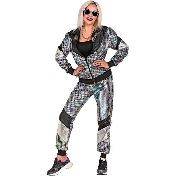 Kostymspårbyxa, Disco, 80-tals Outfit, Joggingdräkt, Maskeraddräkter Green 2XL