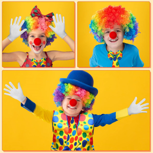 Set Clownväst Clownnäsa för karnevaler Kostym Cosplay Halloweenfest Cirkusrekvisita Color#3