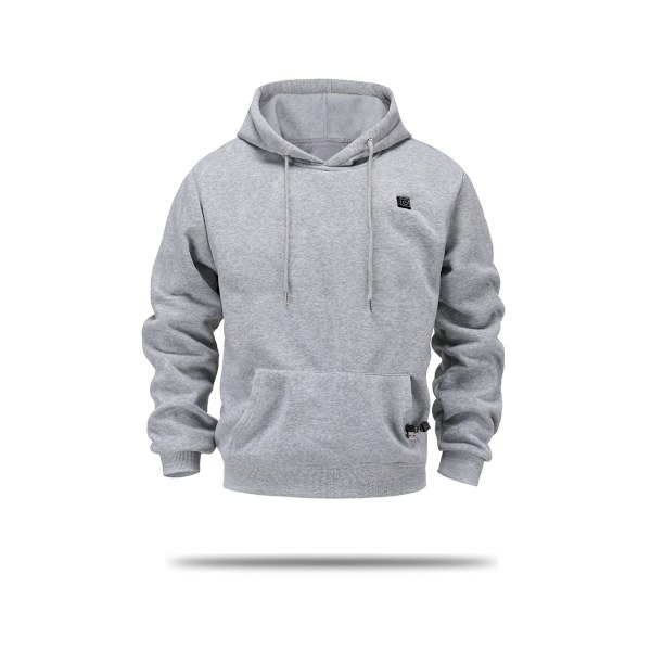 Uppvärmd Hoodie för Unisex, Uppvärmd Tröja för Män och Kvinnor grey XL
