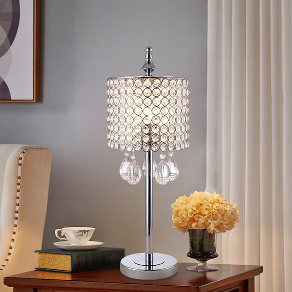 Moderne LED Krystall Bordlamper til Soverom Silver