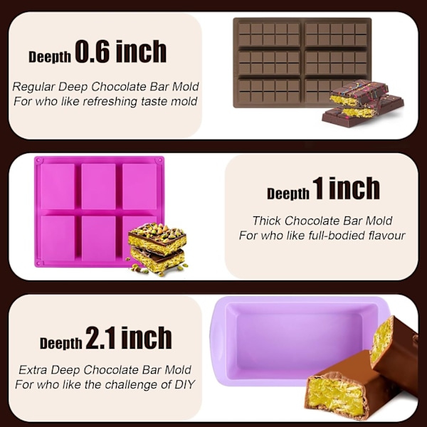 12 Hul Chokoladebar Form Dyb med Poser Skraber Style1