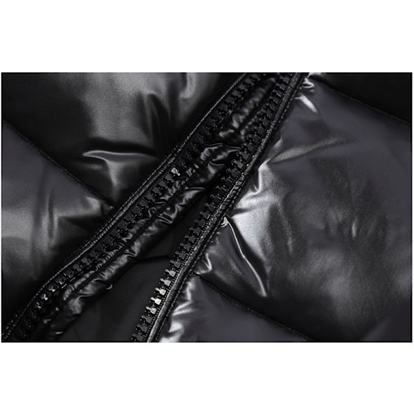 Herrar Blank Downjacka Vinter Tjock Värmejacka black XL