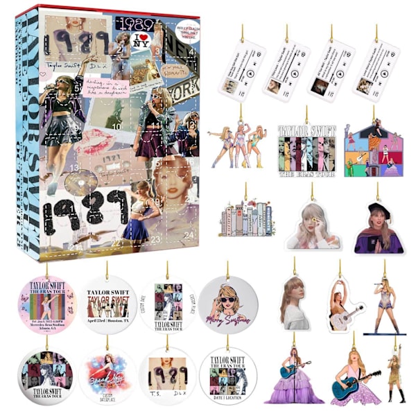Julekalender Dekorasjon 24 stk Gave Jul style3