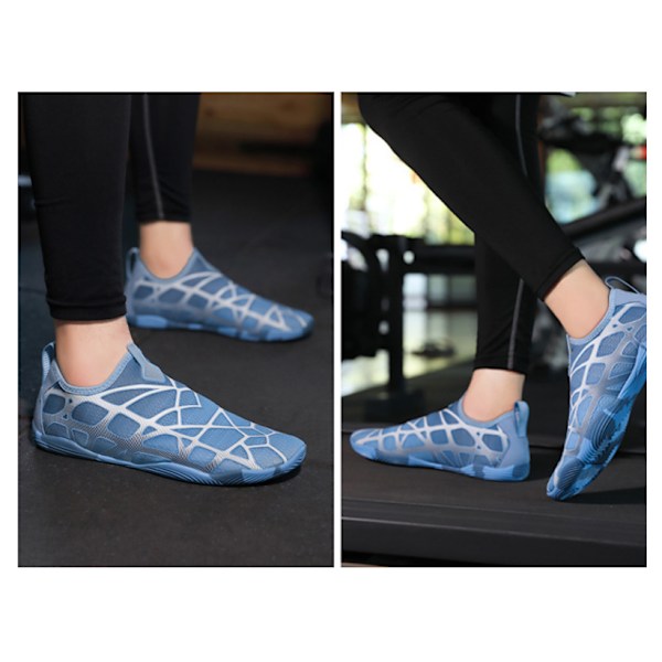 Barefoot Vann Sko Kvinner Menn Aqua Sokk Atletisk Vandring Vann Sport Sko Blue 38
