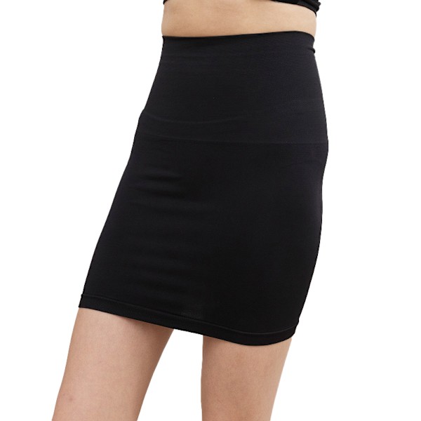 Bekväm sömlös underklänning Shapewear under klänning tight kjol black 2XL/3XL