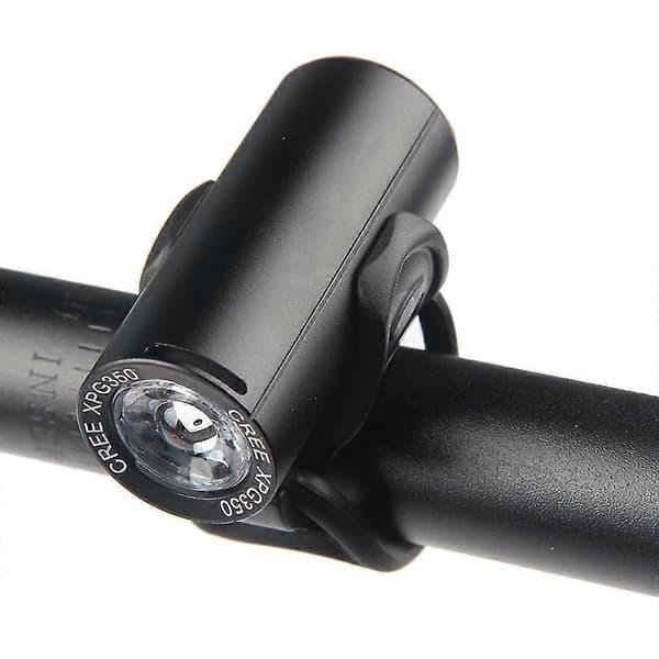 350 Lumen Sykkelhodelykt Vanntett MTB Sykkellykt LED Frontlys, Sølv Silver