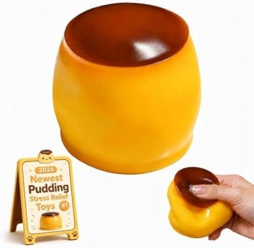 Kermainen vanukas Squishy ASMR helmintäyteinen, rapea vanukas Squishies, vanukas Pudding