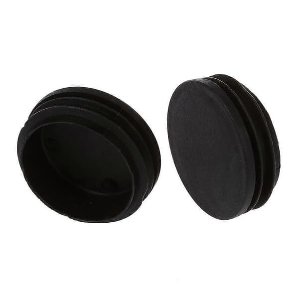 6 X Svarte Plast 50mm Diameter Runde Rørinnsatsplugger Beskyttelse