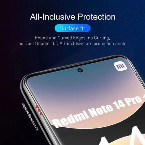 4 stk. hydrogelfilm kompatibel med Xiaomi Redmi Note 14 Pro Plus 13 12 11 skjermbeskytter, Redmi Note 11 Pro Plus, 4 stk. hydrogelfilmer Redmi note 11proplus 4pcs hydrogel films