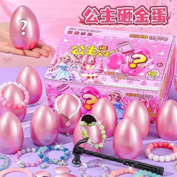 Mystery Lucky Draw Box - Rosa Gyldent Egg Mys Pink Golden Egg Mys