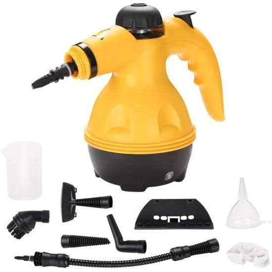 Bærbar damprenser, husholdningsapparater, 1000 W, 4 bar, 350 ml, gul