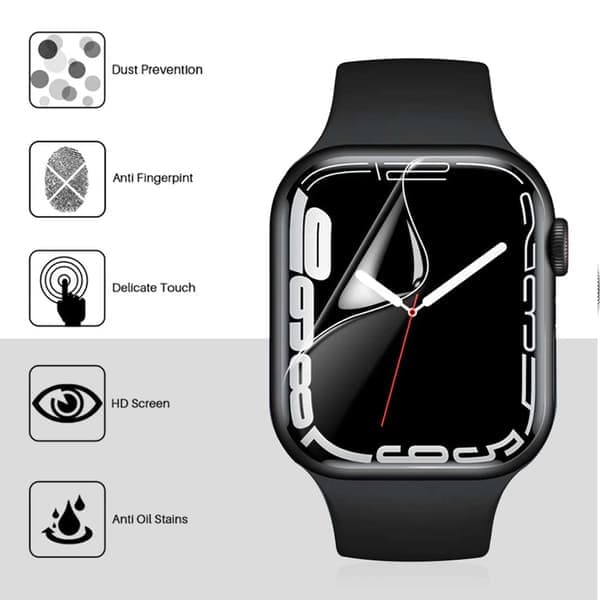 2-pakkaus Apple Watch 4/5/6/SE 44mm näytönsuoja täysi peitto läpinäkyvä