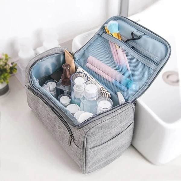 Vandtæt forbindelse til kvinders kosmetiktaske organizer makeuptaske til mænd etui badeværelse toilettaske vaskeopbevaringsposer mørkeblå, dybblå Deep Blue