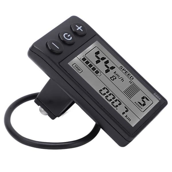Zerone LCD-mätare för elcykel S866 Elcykel LCD-displaymätare 24V 36V 48V Kontrollpanel