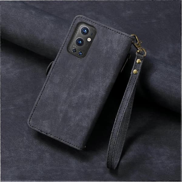 OnePlus 9 Pro Flip Plånbok Läderfodral Business Stil Stötsäkert Skydd Black