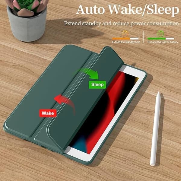 Smart Case kompatibelt med iPad 6:e 5:e 7:e 8:e 9:e gen 10.2 iPad Air 11 11:e 11 2025 Pro 11 1 2 3 4 9.7 Fodral, Silver, Air 4:e Air 5:e 10.9 Silver Air 4th Air 5th 10.9