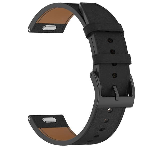 Läderrem kompatibel med Huawei Watch GT 5 46mm, Svart Black
