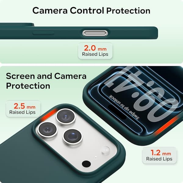 17 Pro Max Flydende Silikone Stødsikkert Cover Kompatibelt med 17 Pro Max Blød Skal Fuld Beskyttelse Cover (Lysegrå) Lysegrå iPhone 17 Pro Max Light grey iPhone 17 Pro Max