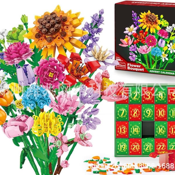 Blombukett Byggklossar Kit - Bukett Stil 2 Bouquet Style 2