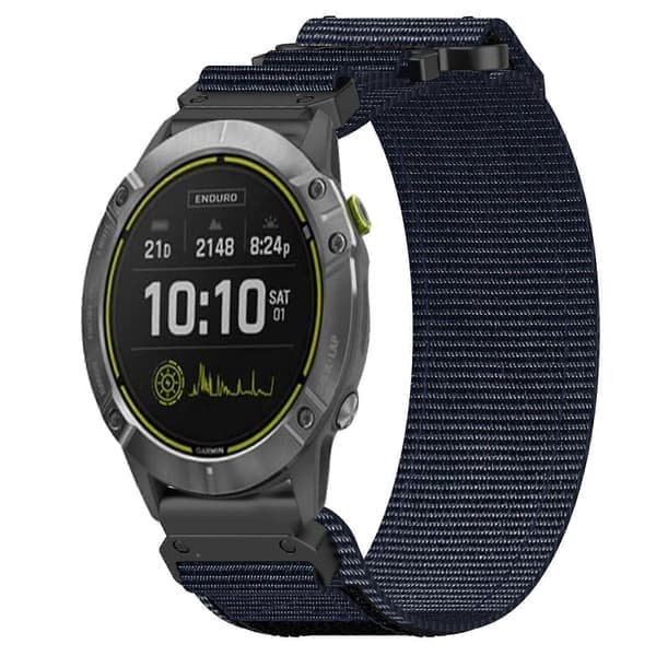 26mm Nylon Urrem Kompatibel med Garmin Enduro-lingling, Blå Blue