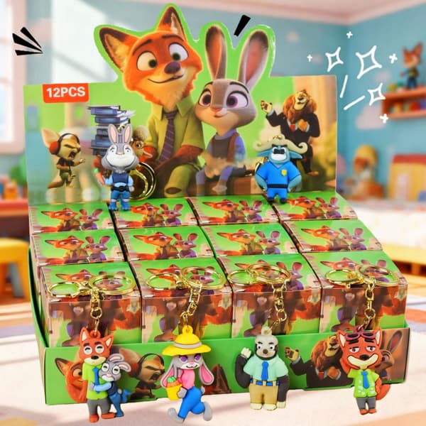 Zootopia Mystery Lucky Draw Box - 12 stk sjarm Zootopia 12 pc Charm Zootopia