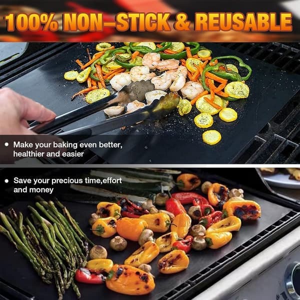 Ugnsfoder för botten av elektriska och gasugnar - Kraftig non-stick matta 2-pack 40cm x 50cm