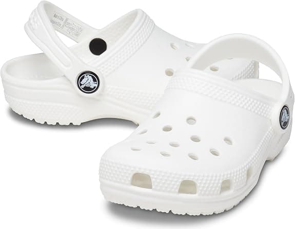 Crocs Klassiske Barnesko med Hull white M5/W7