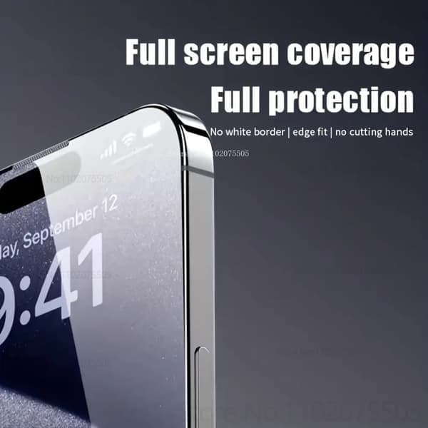 2 st heltäckande härdat glas kompatibelt med iPhone 17 Air, 17 Pro Max, 14, 15 Plus, 11, 12 Pro Max, iPhone 15 Pro, hög upplösning iPhone 15 Pro High Definition