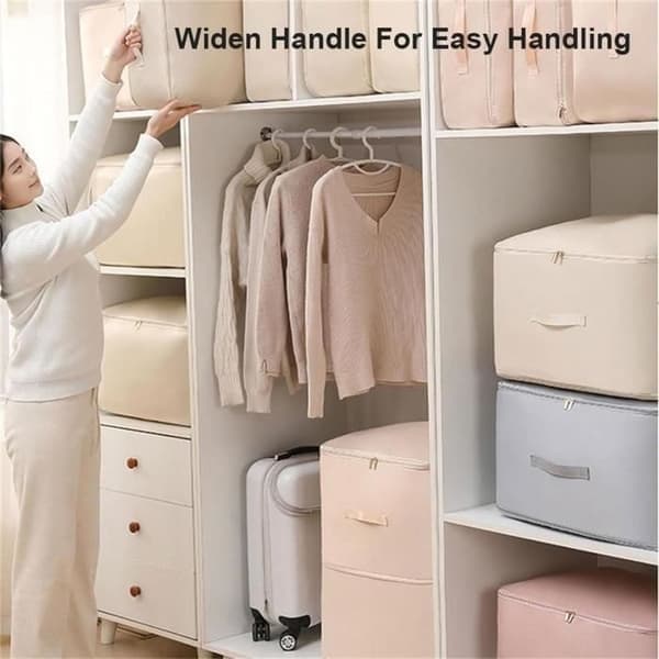 Selvkomprimerende Organizer, Nylon Oppbevaringspose, 54x42x60cm, Rosa, Unisex