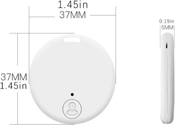 Förpackning med 5 små GPS-spårare, kompatibel med iOS/Android, bärbar Bluetooth-artikelspårare mot förlust