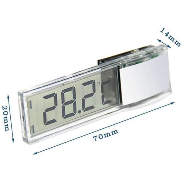 Biltermometer, innendørstermometer med sugekopp, digitalt display, for biler, hjem og kontor