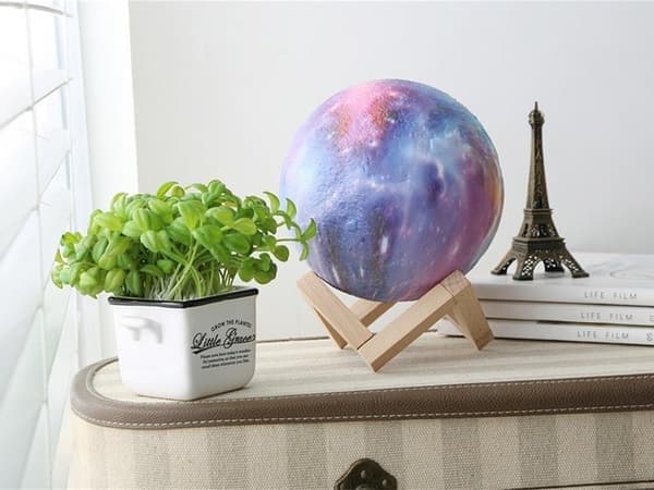 Lampe, Månelampe / Lunar Lampe, 15cm, RGB
