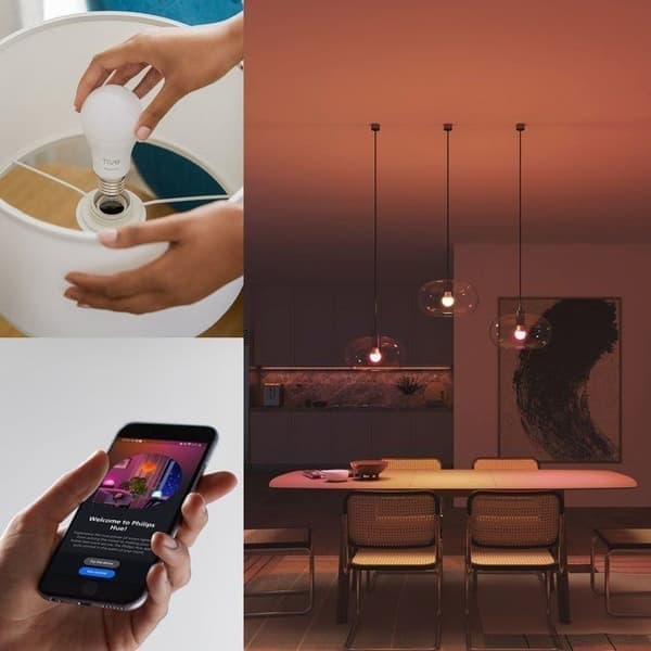 Lyspære, Philips Hue, Essential, A60, Hvitt og farget lys