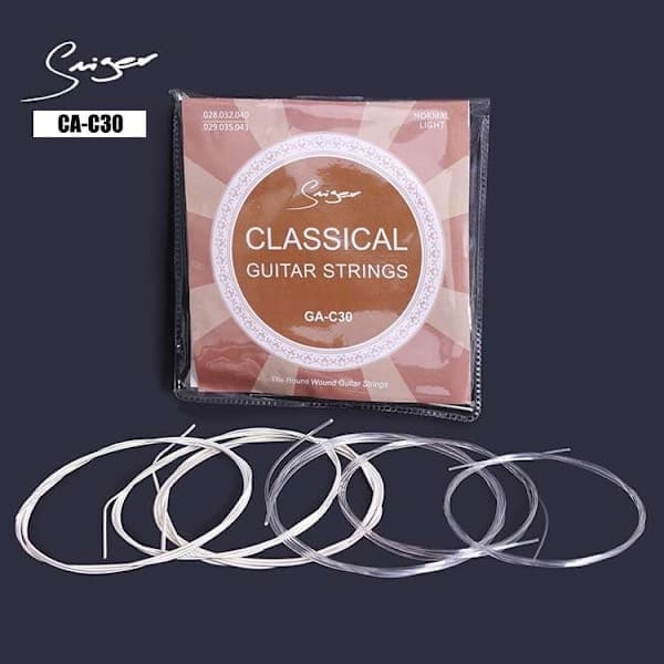 Nylon gitarstrenger – Komplett sett for klassiske eller akustiske gitarer, klar og holdbar lydkvalitet