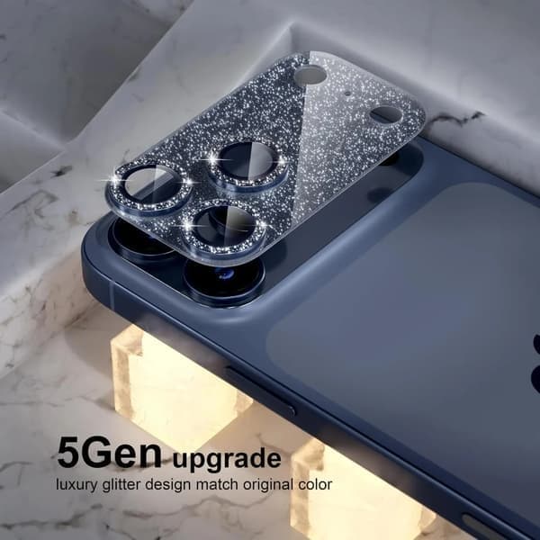 Telefoncover til iPhone 16 Pro, Glitter, Sort black iPhone 16 Pro