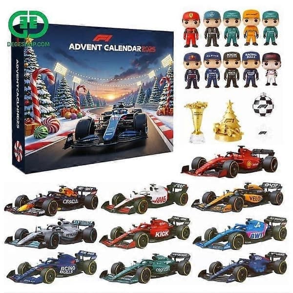 F1 Racing 2025 Julekalender Nedtelling Julekalender Blindboks Juletrepynt