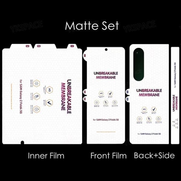 Hydrogel-skjermbeskytter for Samsung Galaxy Z Fold SE, klar, matt bakside og side Matte-Back and Side For GalaxyZ Fold SE