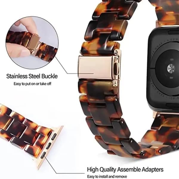 Urrem til Apple Watch 38mm 40mm 41mm, Grå Blomst Grey Flower 38mm 40mm 41mm