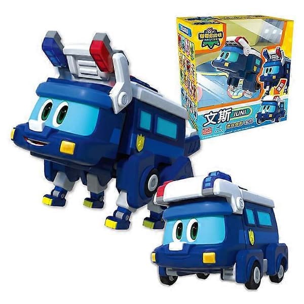 Nyeste ABS Min Deformasjon Gogo Dino Actionfigurer - REX Transformasjonsbil, Fly, Motorbåt, Kran Dinosaurleker for Barn With Box Juni