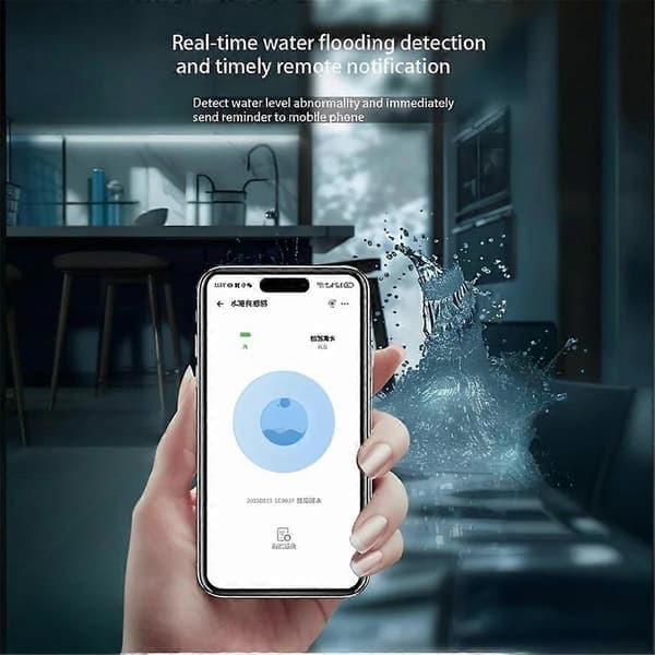Zigbee Smart Regnsensor för Utomhus Trådlös Regndetektion Vattentät, Zigbee Hub Krävs, Länkbar