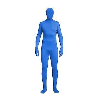 Farve Chroma Key Blå Bodysuit, Velegnet til Fotografering, Videografi og Cosplay, 160 cm Lang