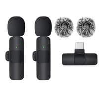 Langattomat Lavalier-mikrofonit Android USB-C:lle, Klipsikiinnitteiset Lavalier-mikrofonit melunvaimennuksella, Vlog, Live, Haastattelu
