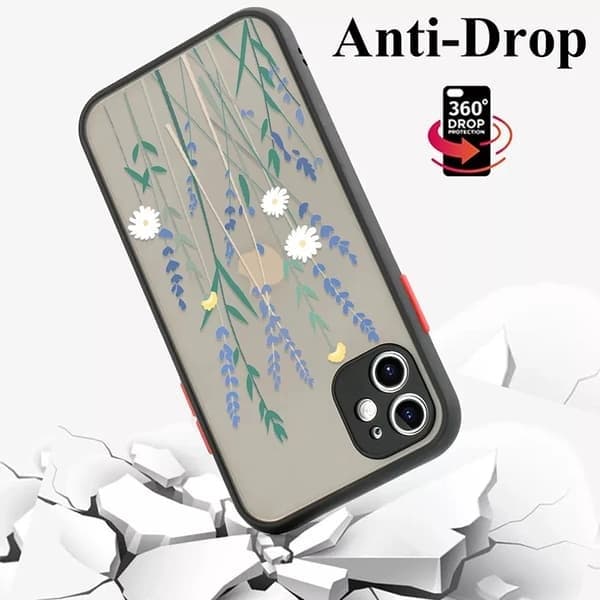 Gennemsigtigt telefoncover til Samsung Galaxy S23 Plus, blomsterdesign, 4 4 For S23 Plus