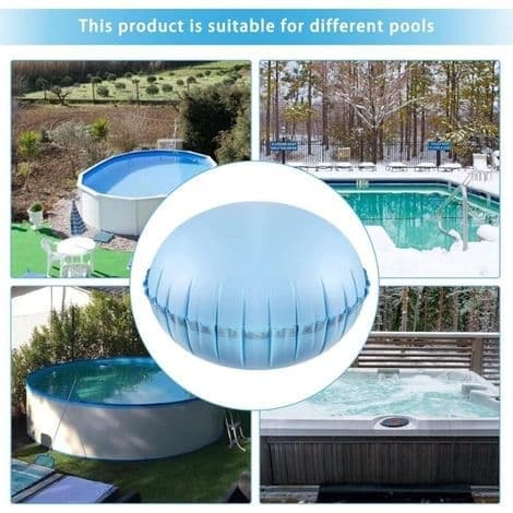 Uppblåsbar vinterpoolkudde. 120×120cm poolkudde. Uppblåsbar kudde för vinterförvaring av pool